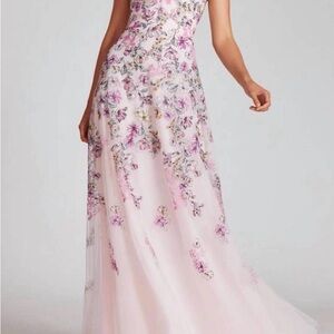 Teri Jon Pink Halter Floral Maxi Dress Never worn